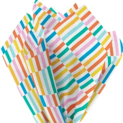 Colorful Broken Lines Tissue Paper, 6 Sheets