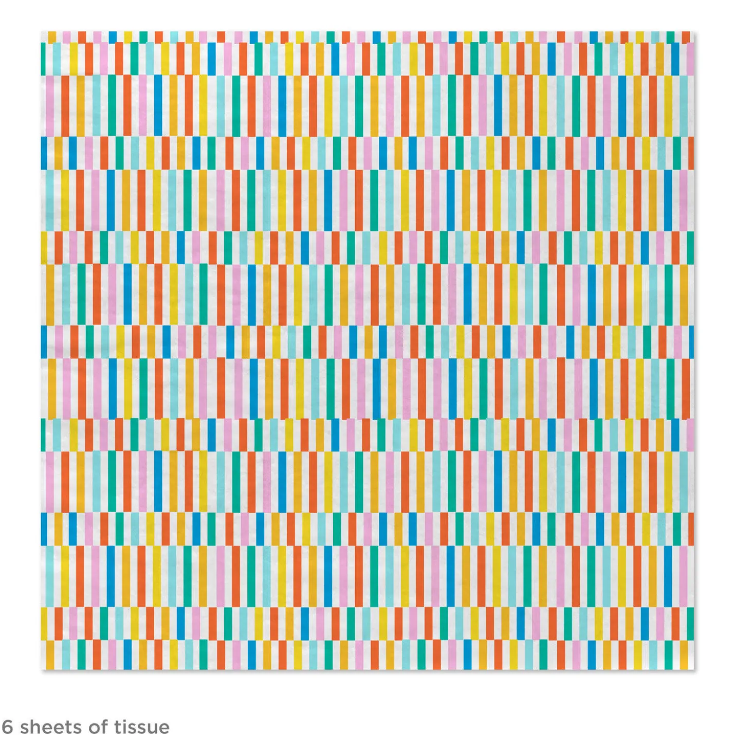 Colorful Broken Lines Tissue Paper, 6 Sheets