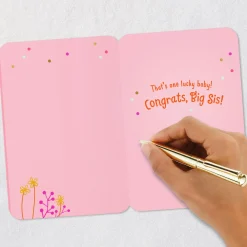Colorful Butterflies New Baby Card for Big Sister