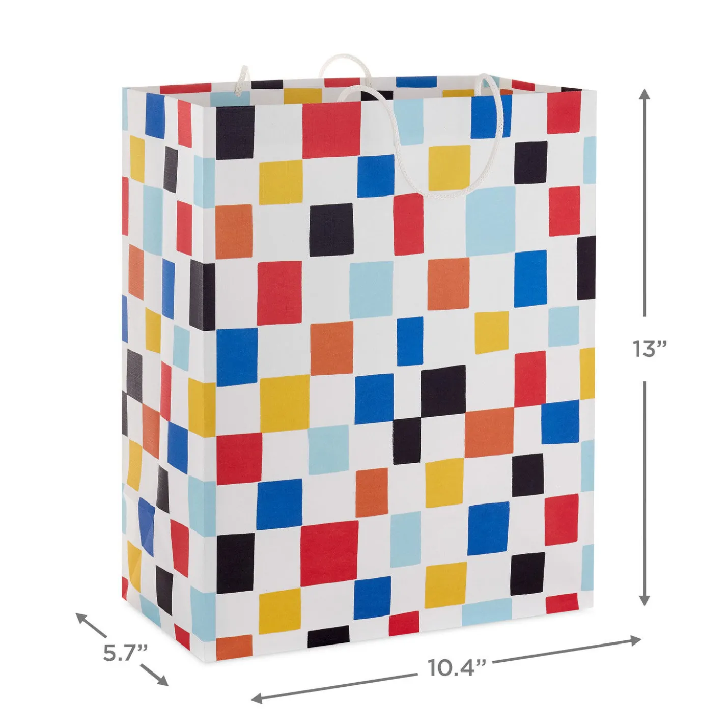 13" Colorful Checkered Large Gift Bag