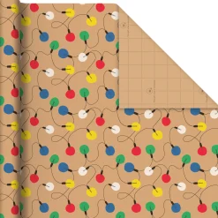 Colorful Christmas 4-Pack Kraft Wrapping Paper Assortment, 88 sq. ft.