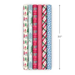 Colorful Christmas 6-Pack Wrapping Paper, 180 sq. ft.
