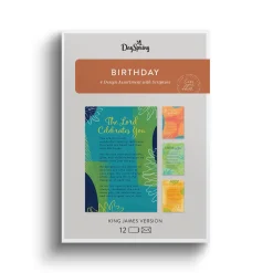Colorful Collage Assorted Religious Birthday Cards, Box of 12