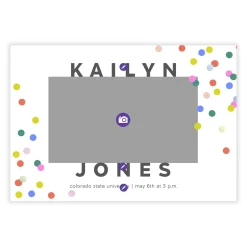 Colorful Confetti Dots Graduation Invitation