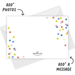 Colorful Confetti Dots Graduation Invitation