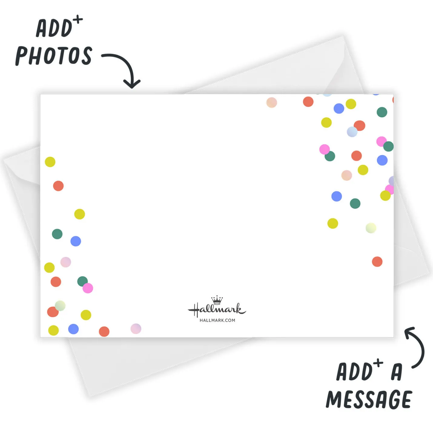 Colorful Confetti Dots Graduation Invitation