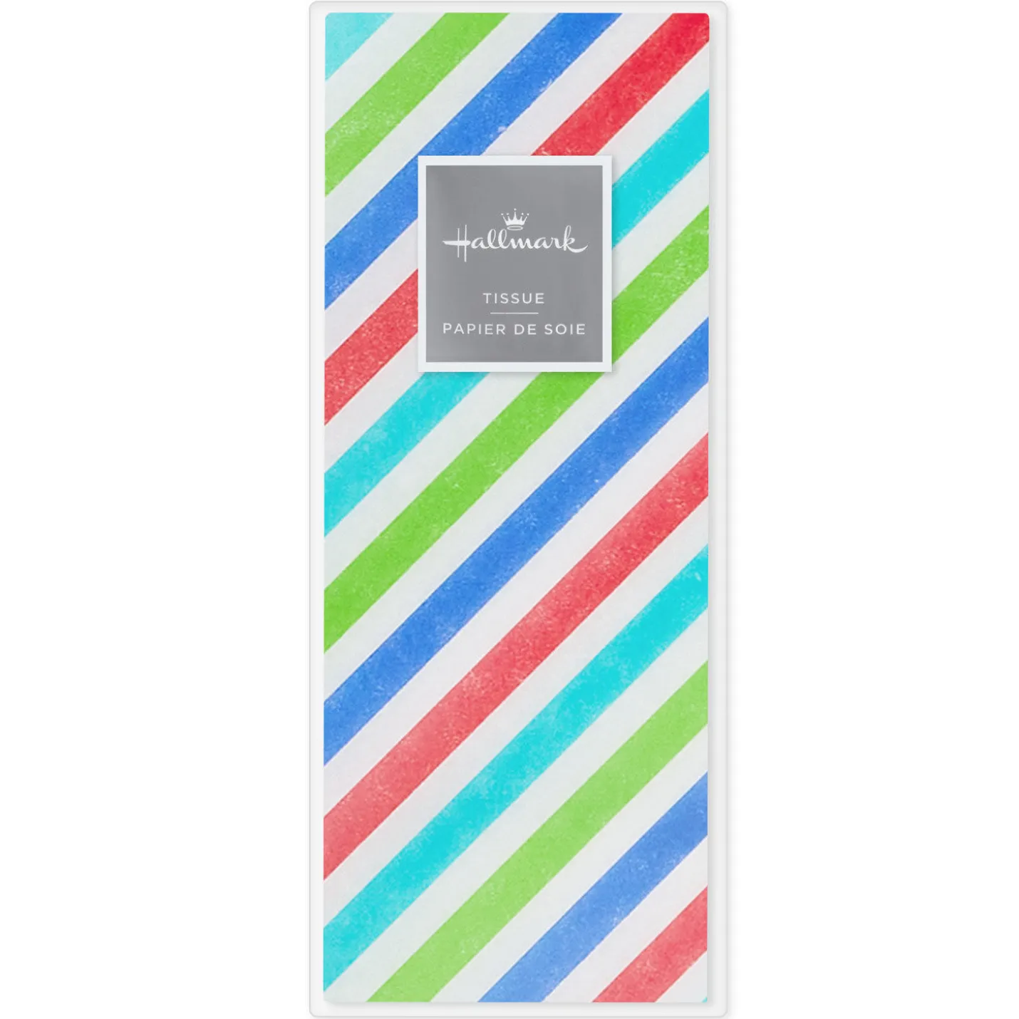 Colorful Diagonal Stripes Tissue Paper, 6 sheets