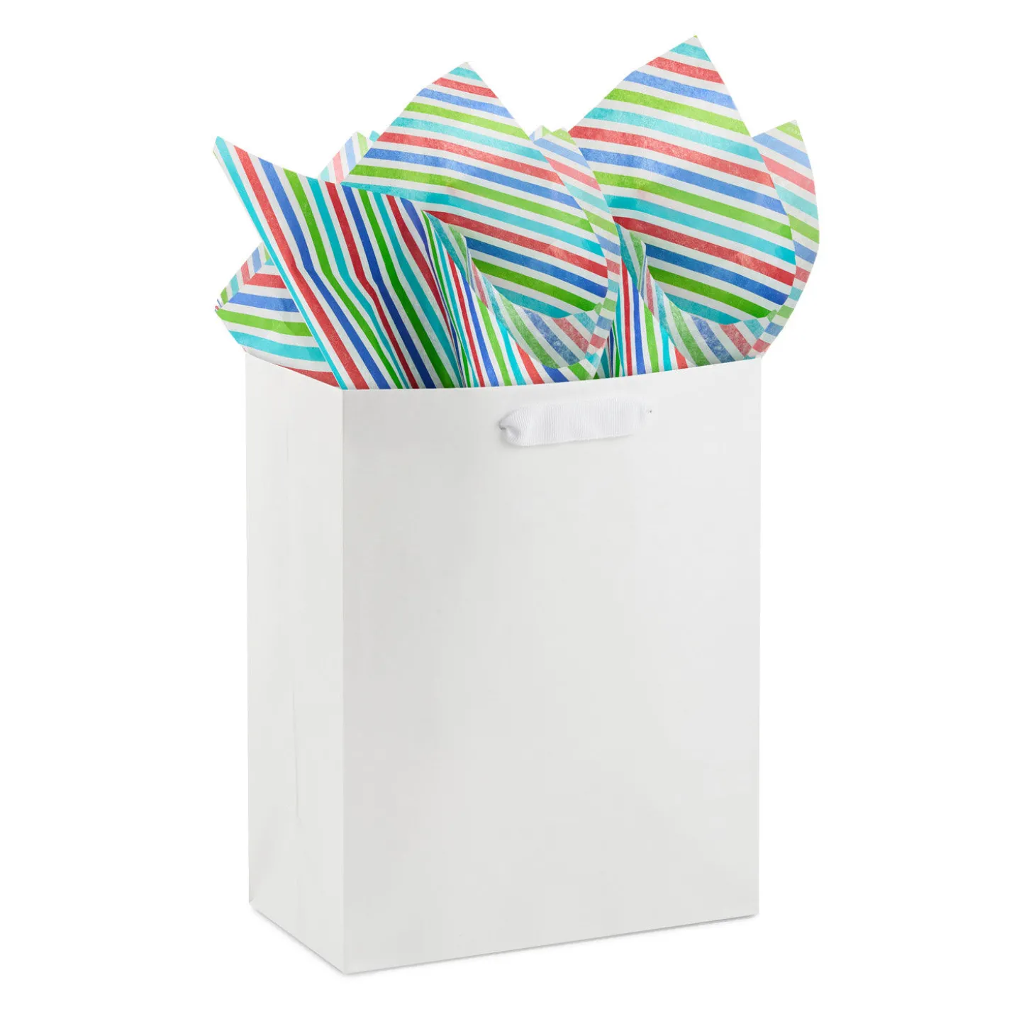 Colorful Diagonal Stripes Tissue Paper, 6 sheets