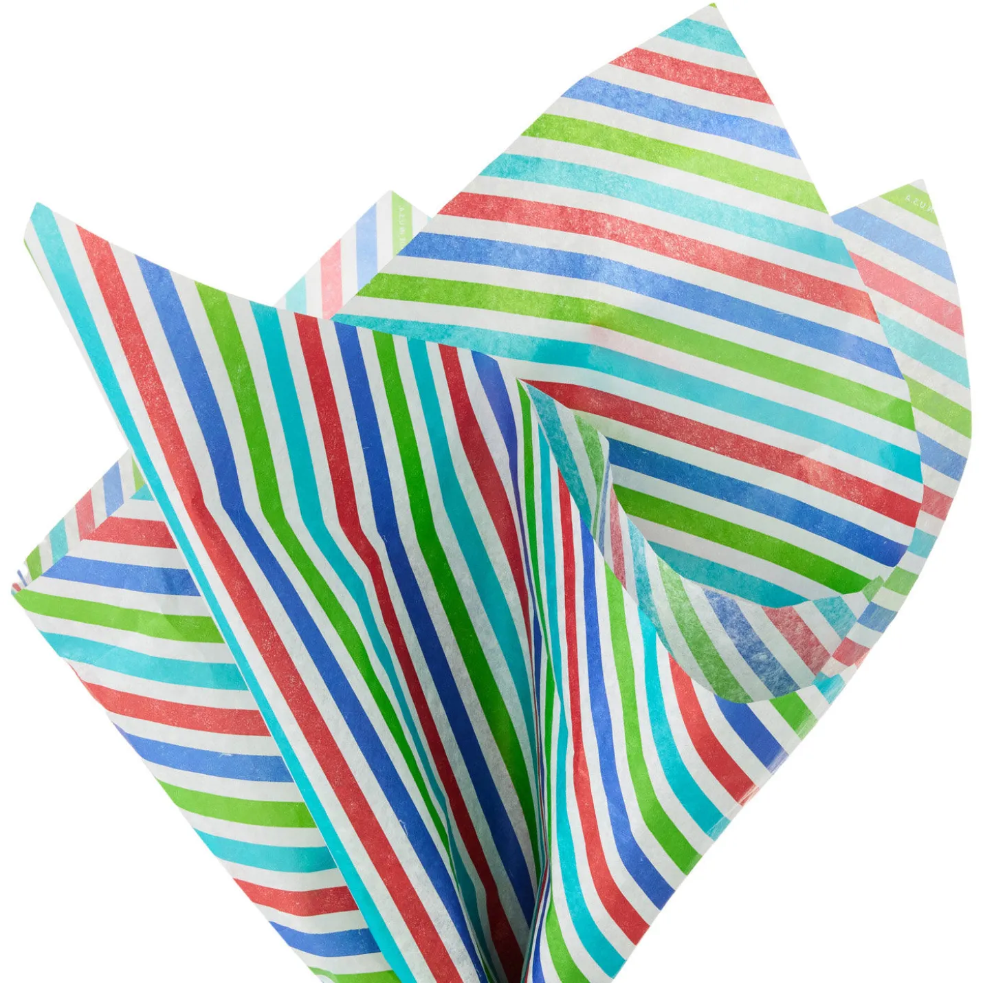 Colorful Diagonal Stripes Tissue Paper, 6 sheets
