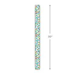 Colorful Dots/Happy Lettering Reversible Wrapping Paper Roll, 20 sq. ft.