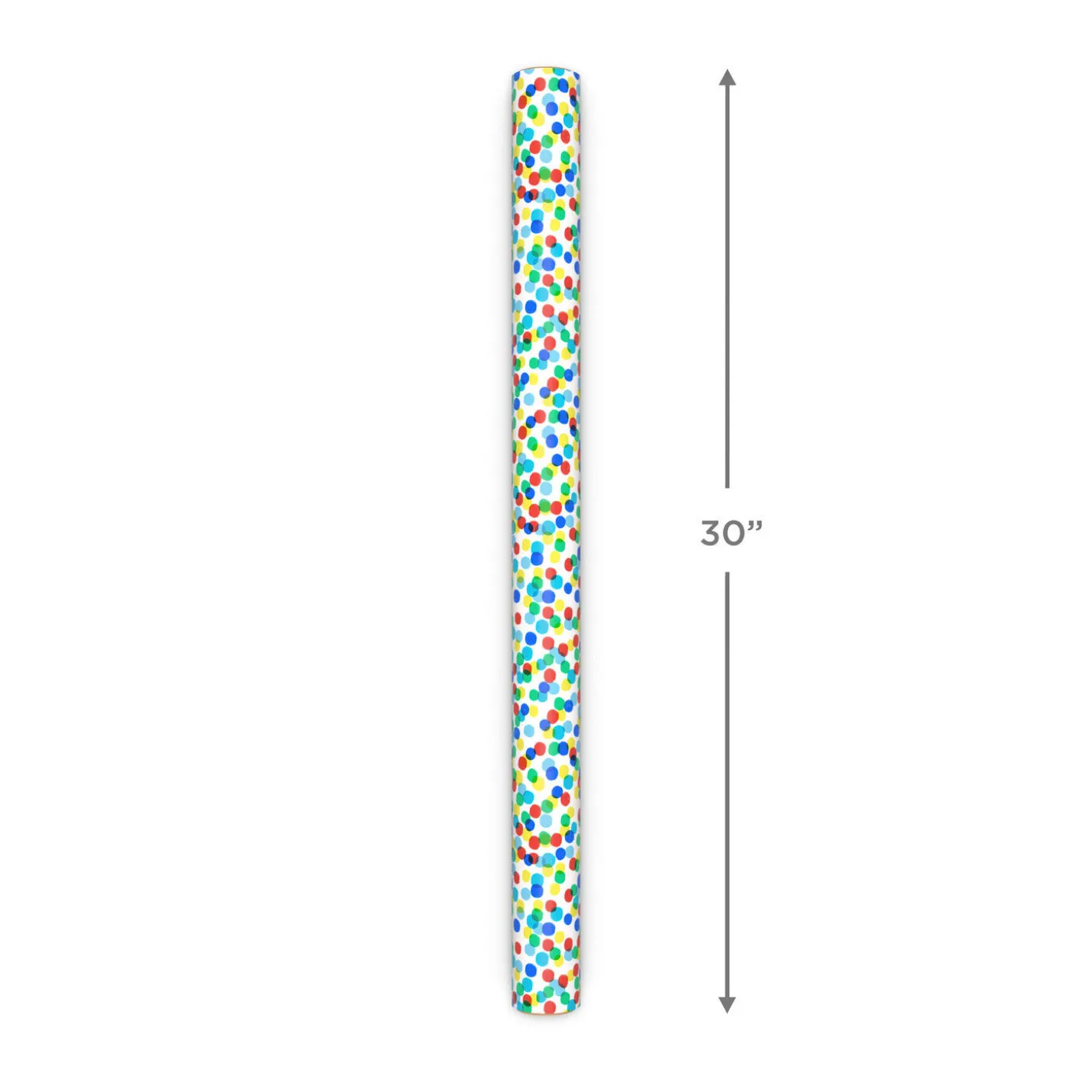 Colorful Dots/Happy Lettering Reversible Wrapping Paper Roll, 20 sq. ft.