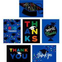 Colorful Grad Icons Assorted Graduation Thank-You Notes, Pack of 48