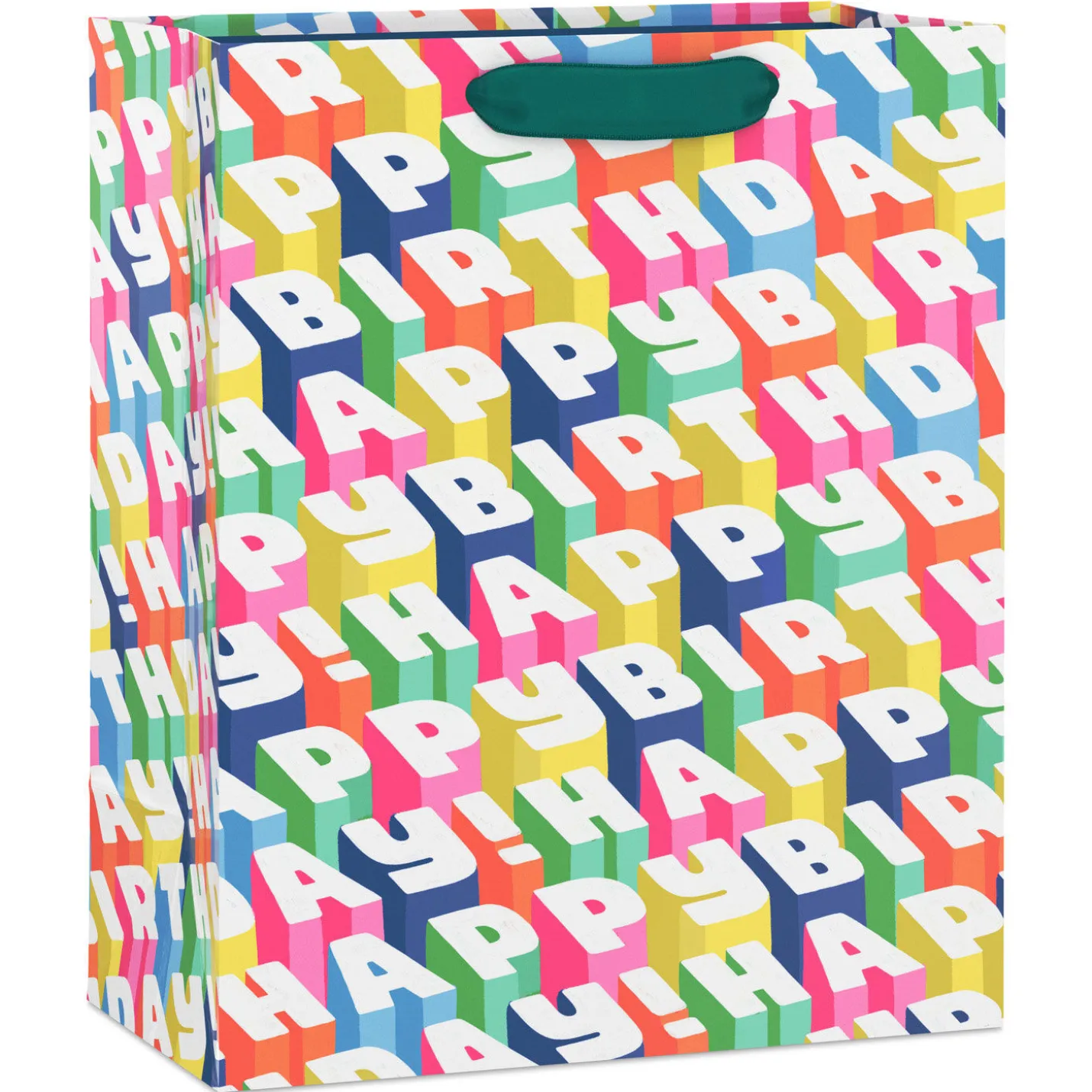 9.6" Colorful Happy Birthday Medium Gift Bag