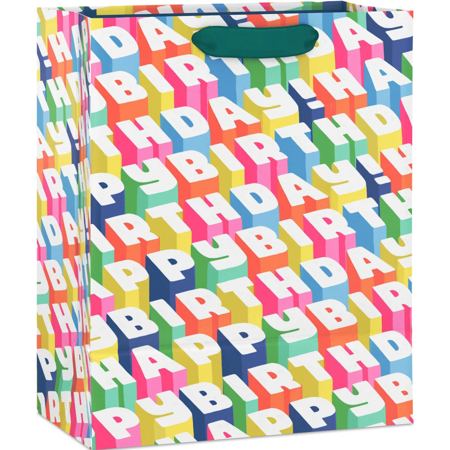 9.6" Colorful Happy Birthday Medium Gift Bag