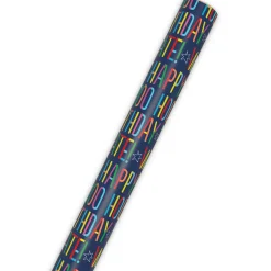 Colorful Happy Birthday Wishes Wrapping Paper, 20 sq. ft.