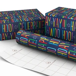 Colorful Happy Birthday Wishes Wrapping Paper, 20 sq. ft.