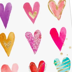 Colorful Hearts Blank Card
