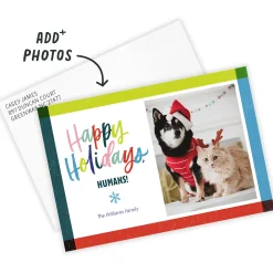 Colorful Lettering Flat Holiday Photo Card