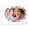 Colorful Lettering Playful Flat Holiday Photo Card