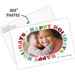 Colorful Lettering Playful Flat Holiday Photo Card