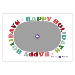 Colorful Lettering Playful Flat Holiday Photo Card
