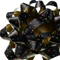 4.6" Colorful Mini Dots on Black Gift Bow