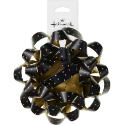 4.6" Colorful Mini Dots on Black Gift Bow
