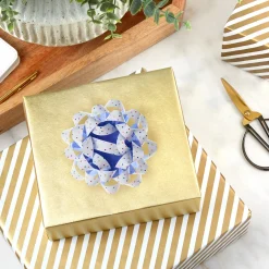 4.6" Colorful Mini Dots on White Gift Bow