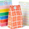 Colorful 6-Pack Assortment Paper Goodie Bags With Stickers