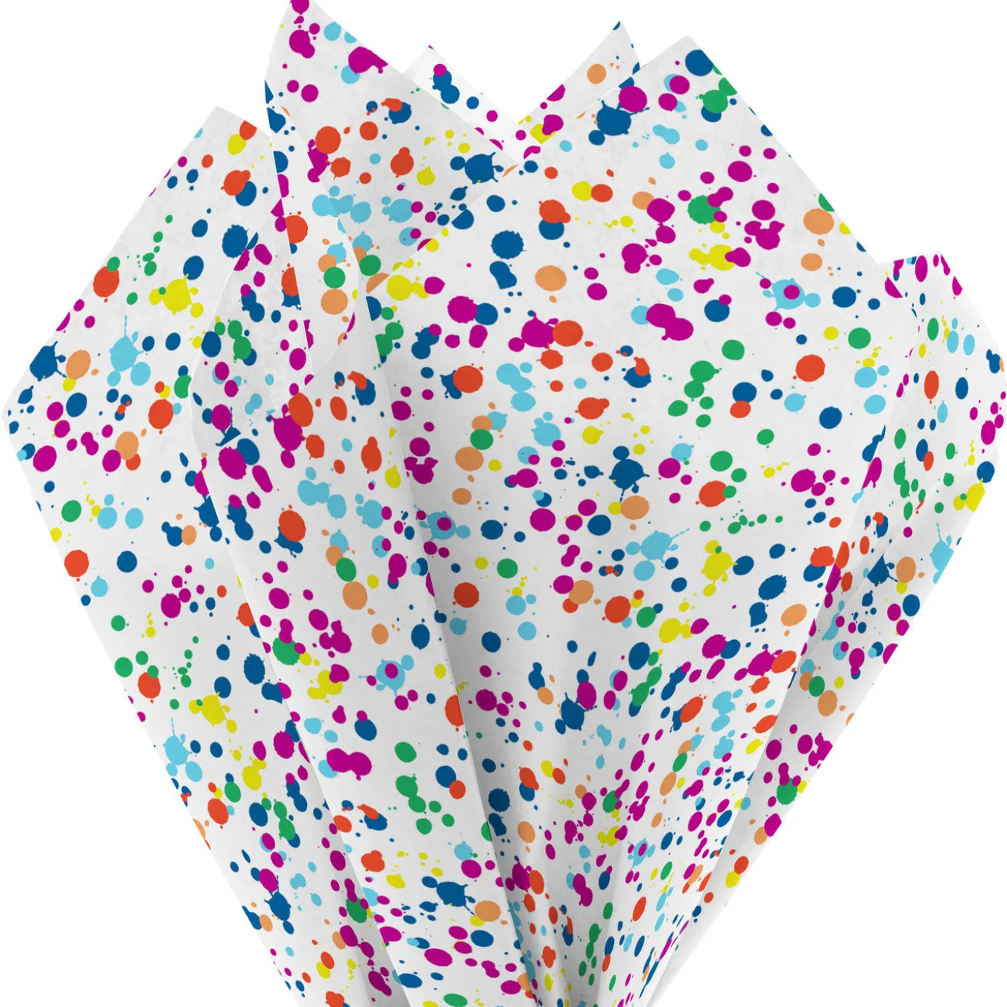 Colorful Paint Dot Confetti Tissue Paper, 6 Sheets