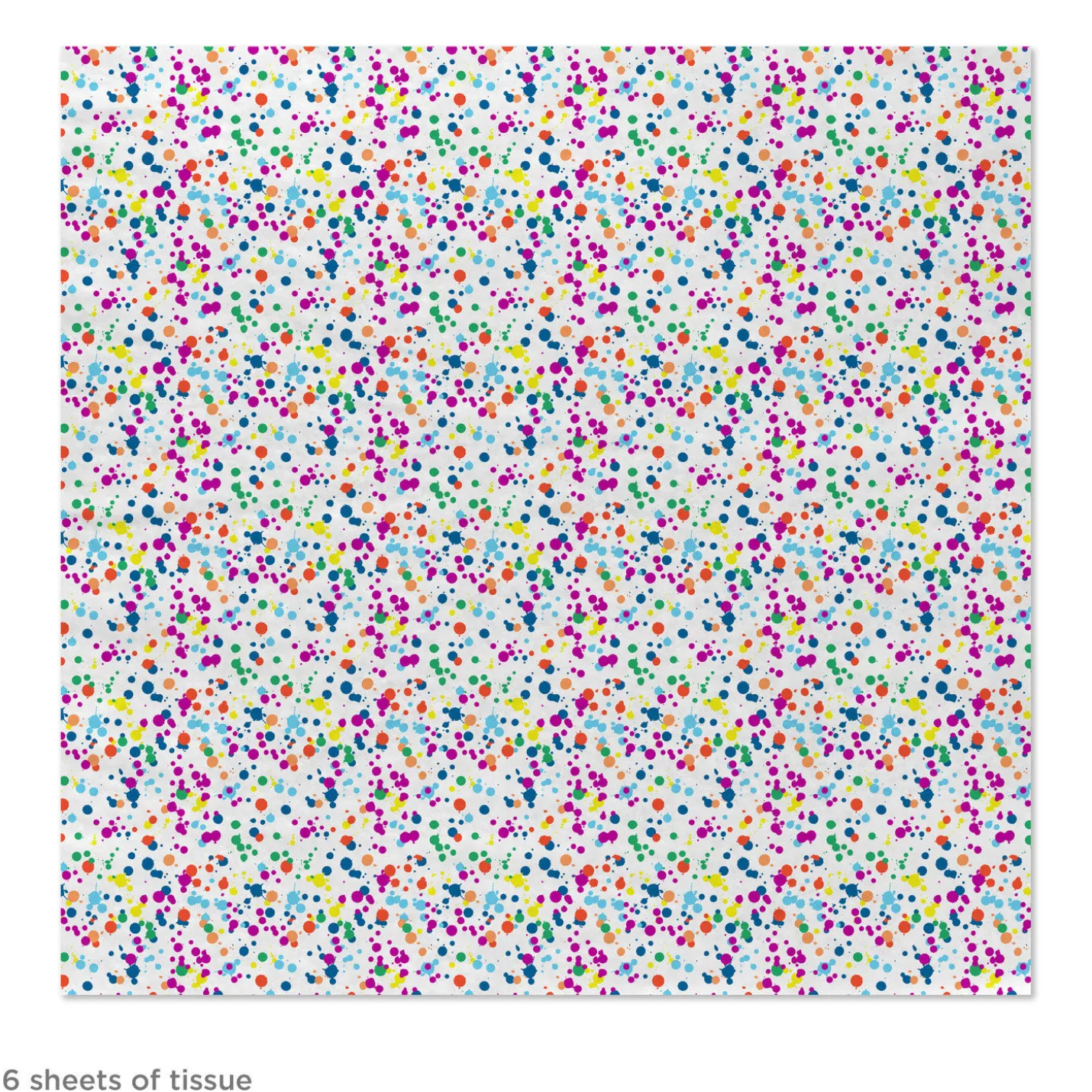 Colorful Paint Dot Confetti Tissue Paper, 6 Sheets