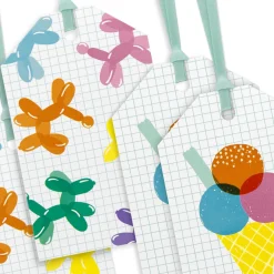 Colorful Party Icons 8-Pack Assorted Gift Tags