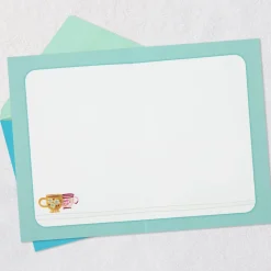 Colorful Patterned Teacups Blank Card