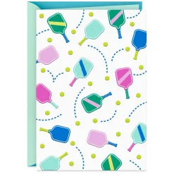 Colorful Pickleball Paddles Blank Card