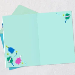 Colorful Pickleball Paddles Blank Card