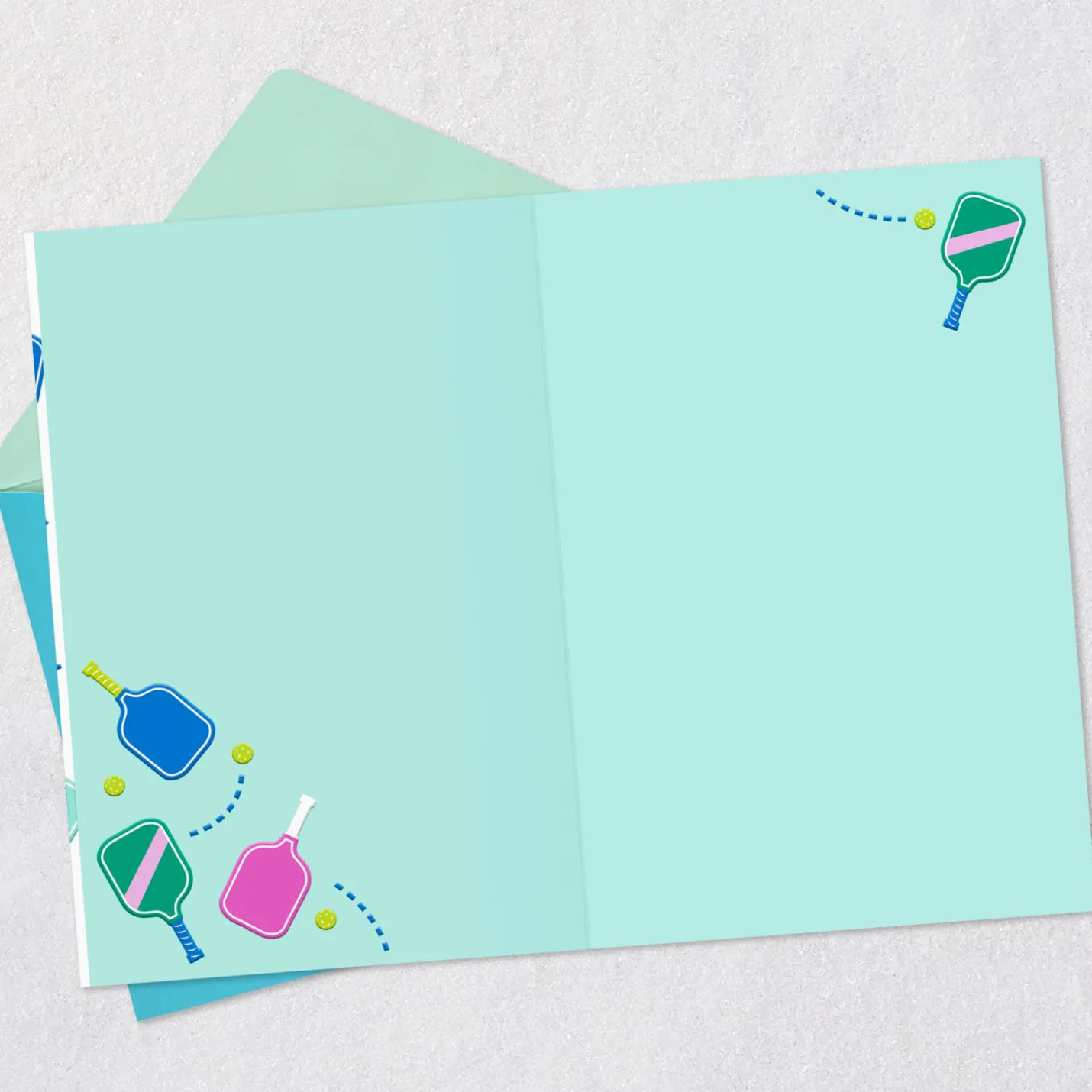 Colorful Pickleball Paddles Blank Card