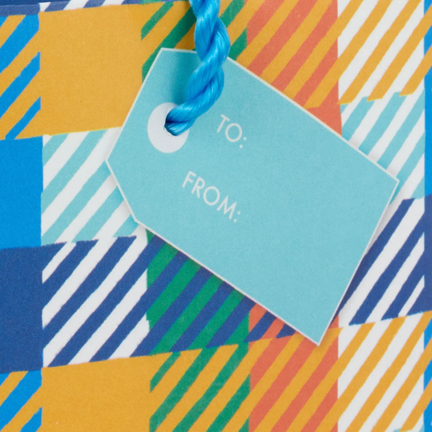 4.6" Colorful Plaid Gift Card Holder Mini Bag