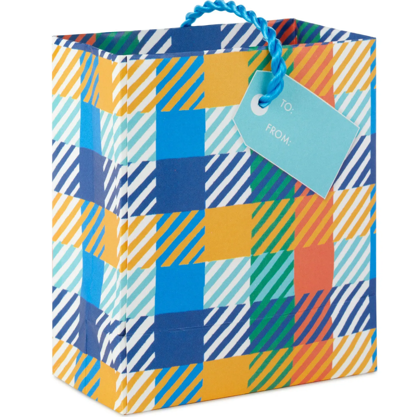 4.6" Colorful Plaid Gift Card Holder Mini Bag