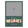 Colorful Shadowed Lettering Flat Holiday Photo Card