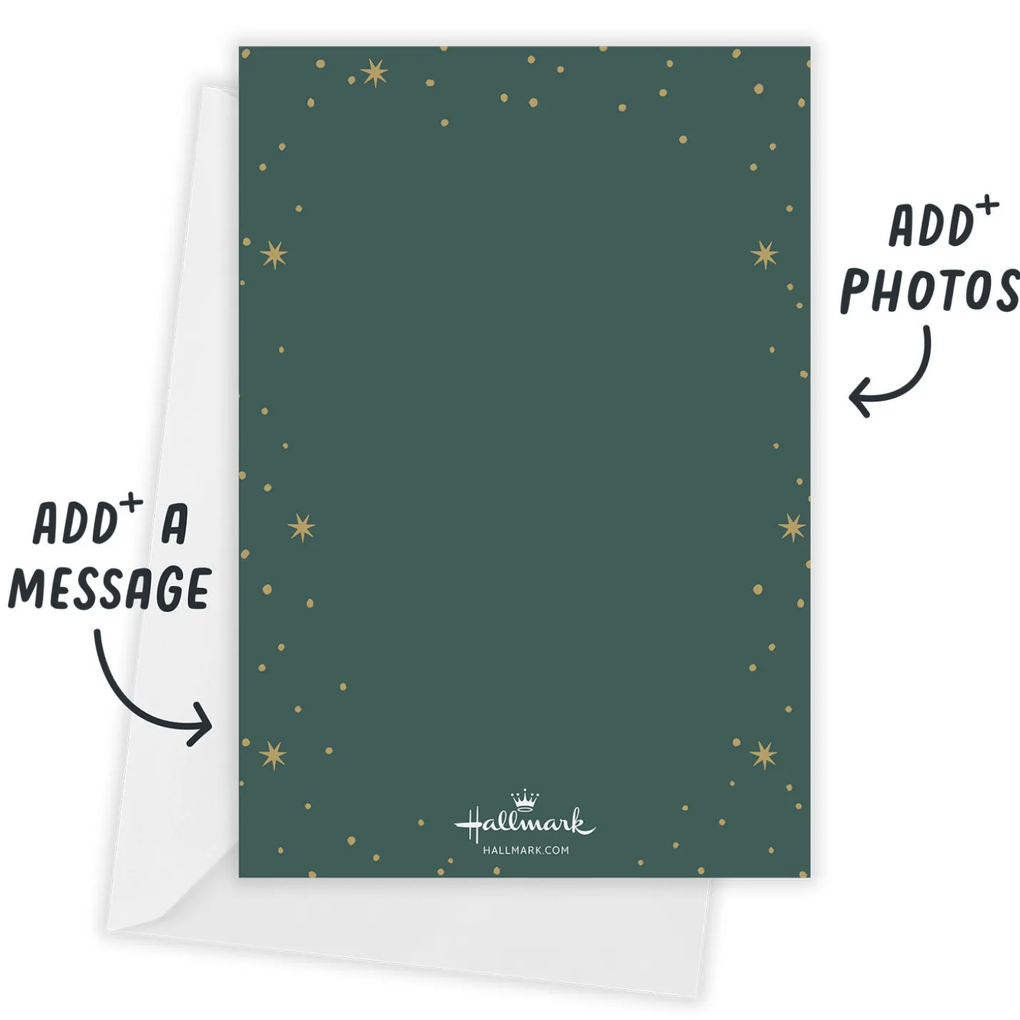 Colorful Shadowed Lettering Flat Holiday Photo Card