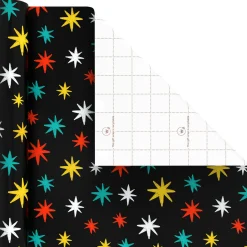 Colorful Shapes 3-Pack Assorted Wrapping Paper Mini Roll Bundle, 45 sq. ft. total
