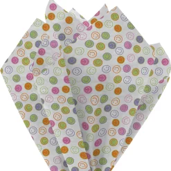 Colorful Smiley Faces Tissue Paper, 6 sheets