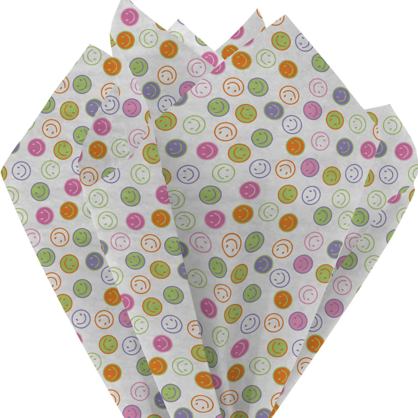 Colorful Smiley Faces Tissue Paper, 6 sheets