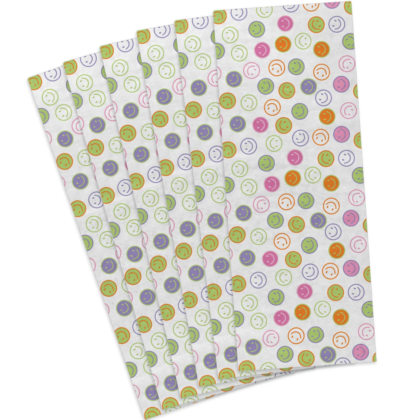 Colorful Smiley Faces Tissue Paper, 6 sheets