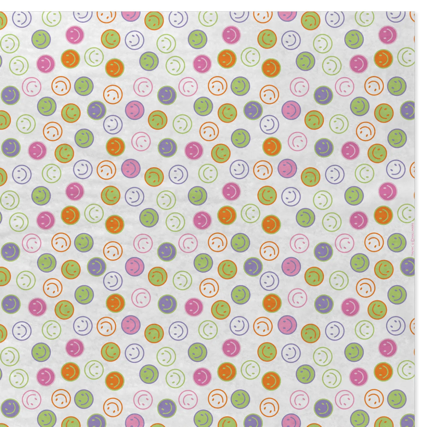Colorful Smiley Faces Tissue Paper, 6 sheets