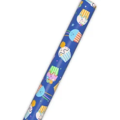Colorful Smiling Cupcakes Tall Wrapping Paper Roll, 35 sq. ft.