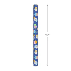 Colorful Smiling Cupcakes Tall Wrapping Paper Roll, 35 sq. ft.