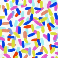 Colorful Sprinkles on White Dinner Napkins, Pack of 20