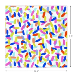 Colorful Sprinkles on White Dinner Napkins, Pack of 20