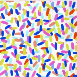 Colorful Sprinkles on White Dinner Napkins, Pack of 20